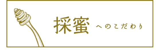 採蜜へのこだわり